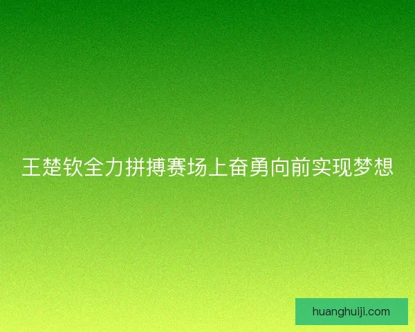 王楚钦全力拼搏赛场上奋勇向前实现梦想