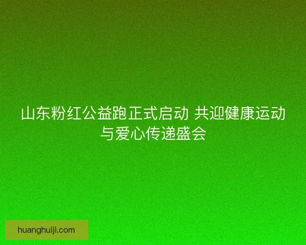 山东粉红公益跑正式启动 共迎健康运动与爱心传递盛会 山东粉红公益跑正式启动 共迎健康运动与爱心传递盛会